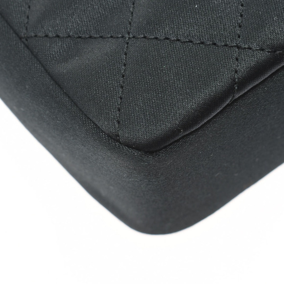 Chanel Mini Matelasse Chain Shoulder Black Gold Hardware Satin Shoulder Bag - Picture 8 of 10